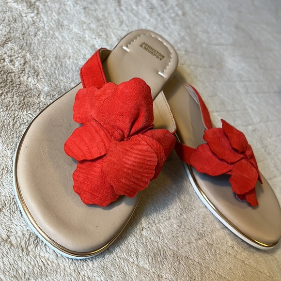 Johnston & Murphy sandals, red, size 6.5, with tags. - Picture 2 of 5